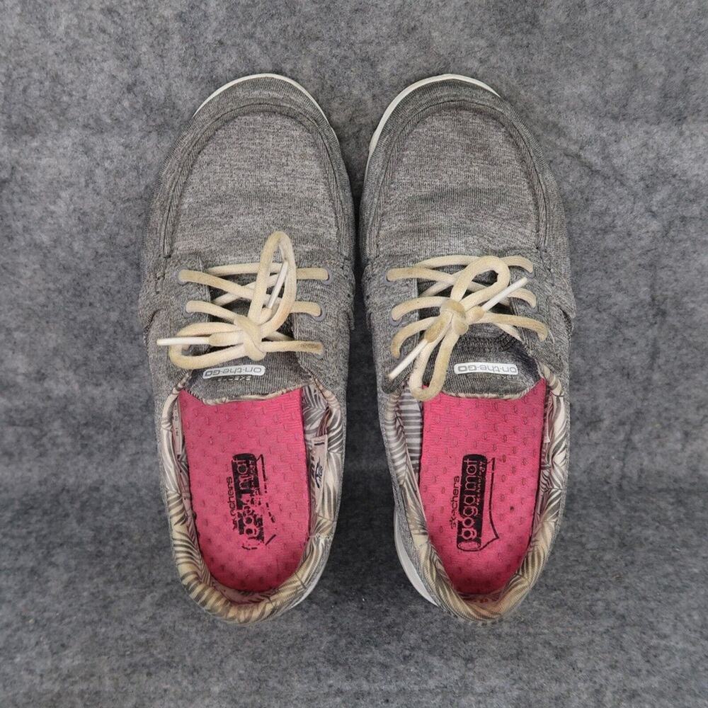 Skechers Shoes Womens 6 Casual Sneaker Active On The Go Comfort Walking Grey Moc - Picture 6 of 13